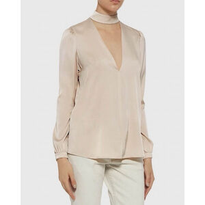 ALC Liza Blouse Women’s‎ Size 10 Blush Choker Silk Top
